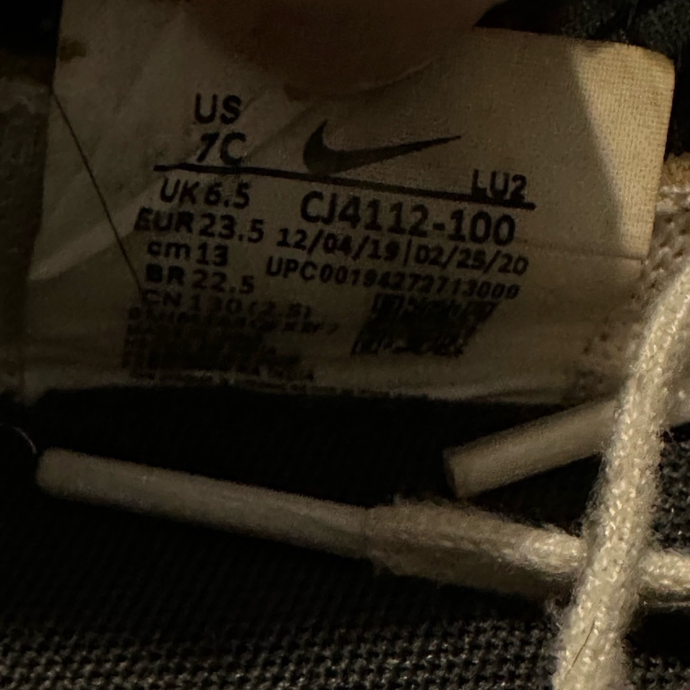 Nike Air Force 1 Low White Iron Grey (GS) CJ4112-100 Youth Size 7C - Picture 8 of 8